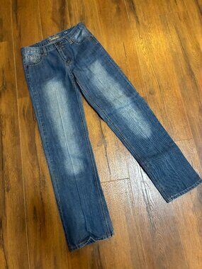 Cowboy Hardware size 16 Boys Juniors Jeans Bootcut Barbed Wire Faded. 28 x 30